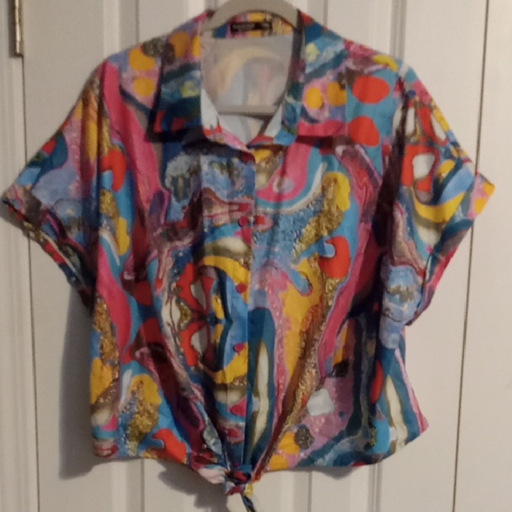 SHEIN Multicolor Button Down Shirt